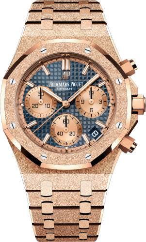 Audemars Piguet Royal Oak 41mm Frosted Gold Chronograph Blue Dial - 26239OR.GG.1224OR.01