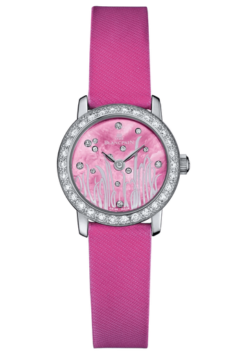 Blancpain Ladybird Ultraplate Pink Mother of Pearl Satin Diamond Ladies Watch - 0062 1954G 52A