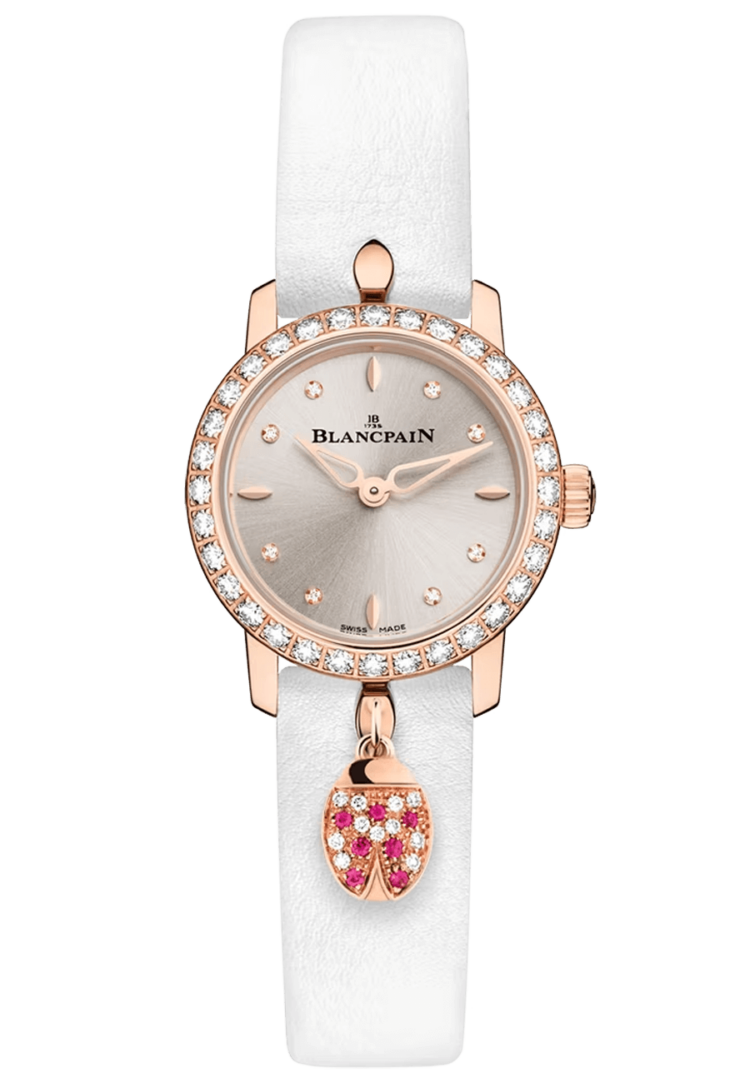 Blancpain Ladybird Ultraplate Champagne Red Gold Diamond Ladies Watch - 0063C 2987 63A