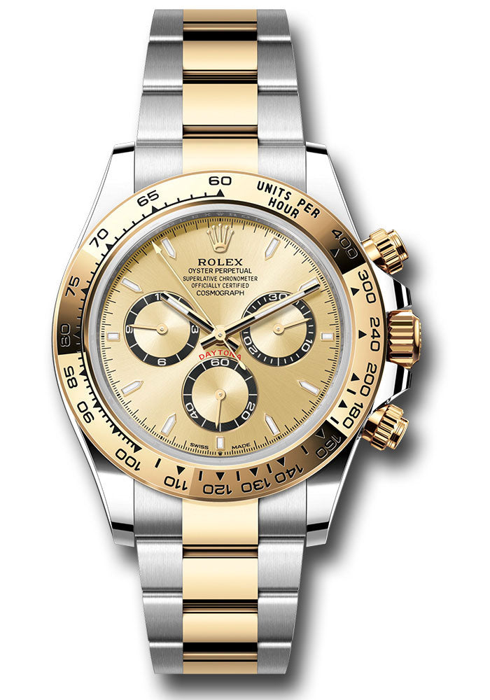 Rolex Yellow Rolesor Cosmograph Daytona Watch - Fixed Bezel - Golden Index Dial - Oyster Bracelet - 126503