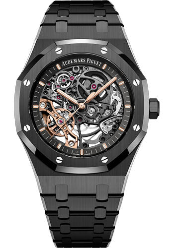 Audemars Piguet Royal Oak Self Winding Double Balanced Wheel Openworked - 41mm Black Ceramic Case - Openworked Dial - Bracelet - 15416CE.OO.1225CE.01