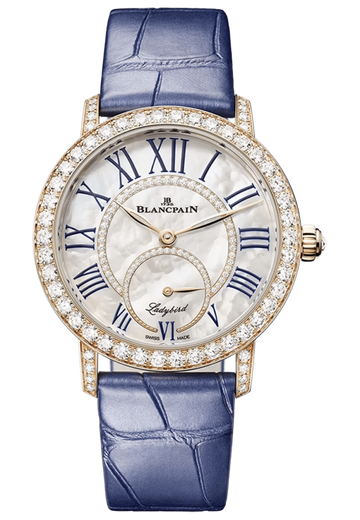 Blancpain Ladybird Colors Red Gold Diamond Blue Alligator Ladies Watch - 3661B 2954 55B