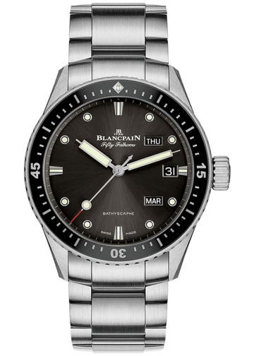 Blancpain Fifty Fathoms Bathyscaphe Quantieme Annuel Steel Men's Watch - 5071 1110 71S