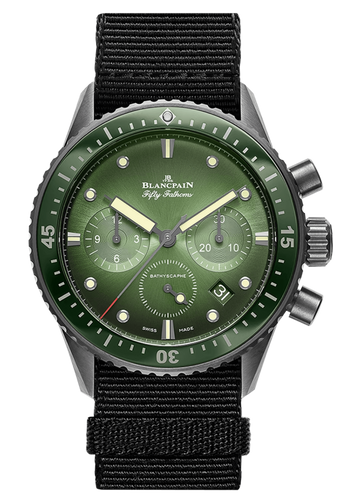 Blancpain Fifty Fathoms Bathyscaphe Tropical Green Chronographe Flyback Men's Watch - 5200 0153 NABA