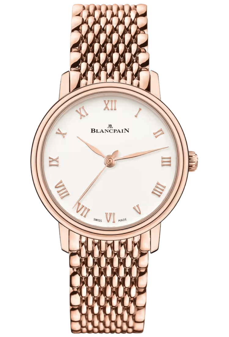 Blancpain Villeret Ultraplate Mille Mailles Red Gold Ladies Watch - 6104 3642 MMB