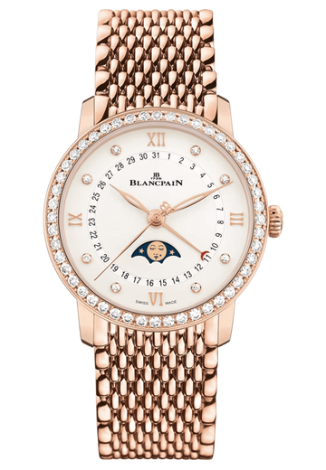 Blancpain Villeret Quantieme Phase de Lune Red Gold Diamond Ladies Watch - 6126 2987 MMB