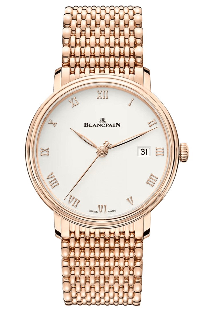 Blancpain Villeret Ultraplate Date Red Gold Ultra-Slim Men's Watch - 6224 3642 MMB