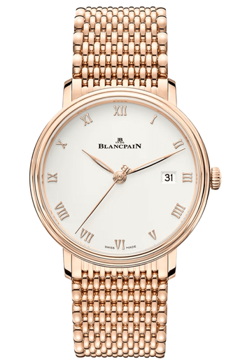 Blancpain Villeret Ultraplate Date Red Gold Ultra-Slim Men's Watch - 6224 3642 MMB