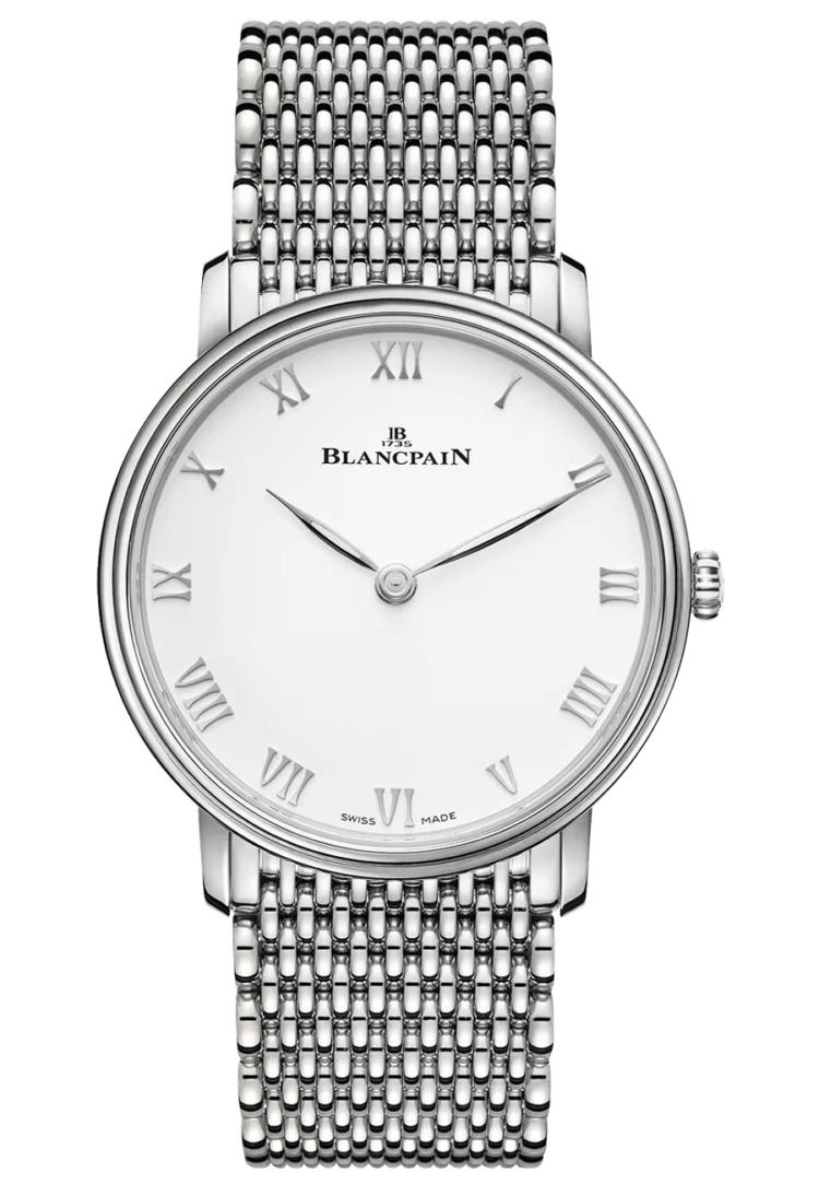 Blancpain Villeret Ultraplate Steel Mille Mailles Ultra-Slim Men's Watch - 6605 1127 MMB