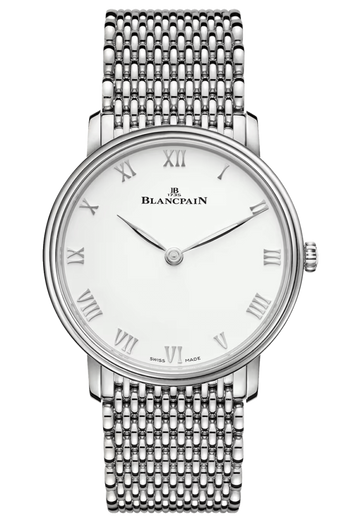 Blancpain Villeret Ultraplate Steel Mille Mailles Ultra-Slim Men's Watch - 6605 1127 MMB