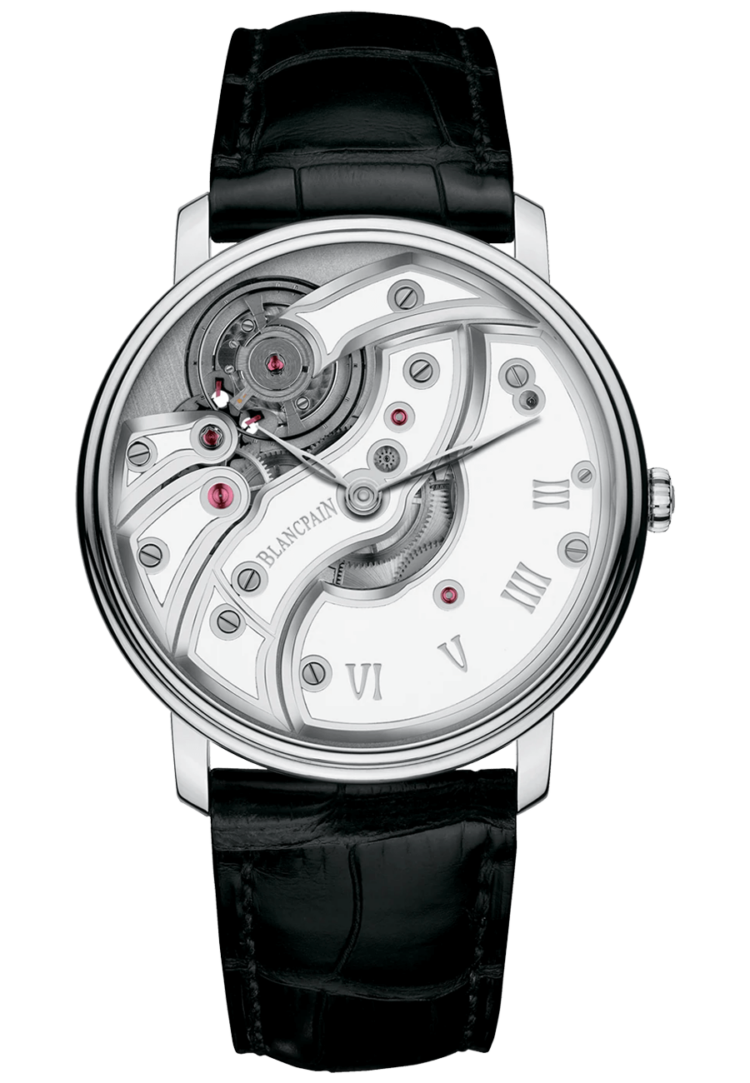 Blancpain Villeret Mouvement Inverse White Ultra-Slim Men's Watch - 6616 1527 55B