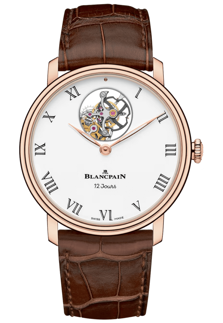 Blancpain Villeret Tourbillon Volant Une Minute 12 Jours Red Gold Men's Watch - 66240 3631 55B