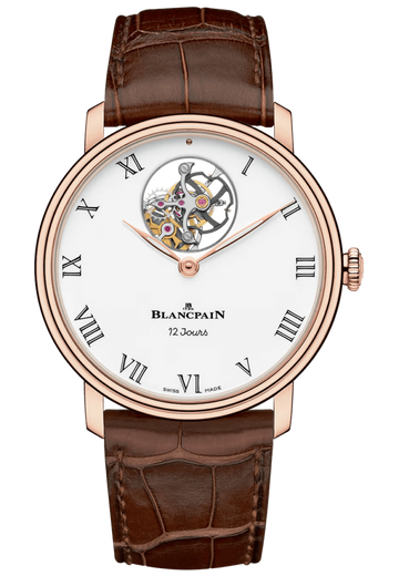 Blancpain Villeret Tourbillon Volant Une Minute 12 Jours Red Gold Men's Watch - 66240 3631 55B