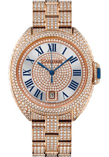 Cartier Cle de Cartier Watch - 40 mm Pink Gold Diamond Case - Pink Gold Diamond Dial - Diamond Bracelet - HPI01041