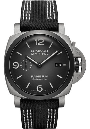 Panerai Luminor Marina 44mm - Guillaume Nery Edition - Sandblasted Titanium Dmls - Shaded Black Dial - PAM01122