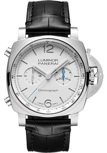 Panerai Luminor Chrono - 44mm Brushed Steel Case - White Dial - PAM01218