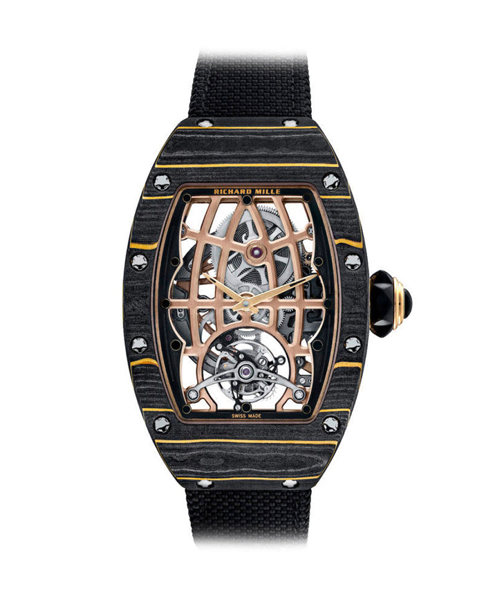 Richard Mille Automatic Tourbillon Carbon Yellow Gold RM 74-02 -BRAND NEW