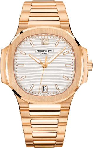 Patek Philippe Nautilus Ladies Rose Gold Silver Dial | 7118/1R-001