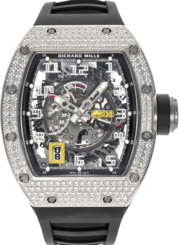 Richard Mille White Gold Diamond Bezel Skeleton Dial 50mm | RM030 