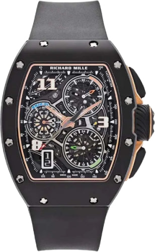 Richard Mille Black Ceramic Automatic Winding Lifestyle Flyback Chronograph | RM72-01