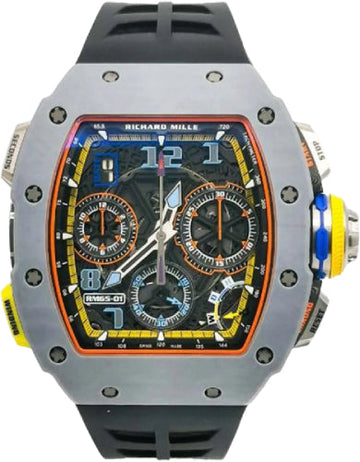 Richard Mille Automatic Winding Carbon Split Chronograph Open-Work Dial | RM65-01