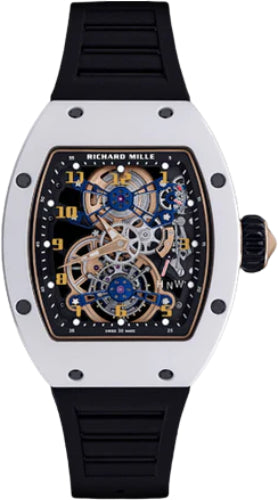 Richard Mille Chronograph Manual Winding Tourbillon ATZ Ceramic White 48mm Openworked Dial | RM17-02