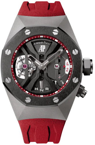 Audemars Piguet Royal Oak Concept Gmt Tourbillon44mm Openworked Titanium Rubber Hand-Wound - 26588IO.OO.D067CA.01