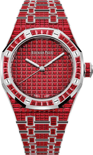 Audemars Piguet Royal Oak Selfwinding Ruby 37mm "50th Anniversary" White Gold Red Dial | 15554BC.RR.1274BC.01