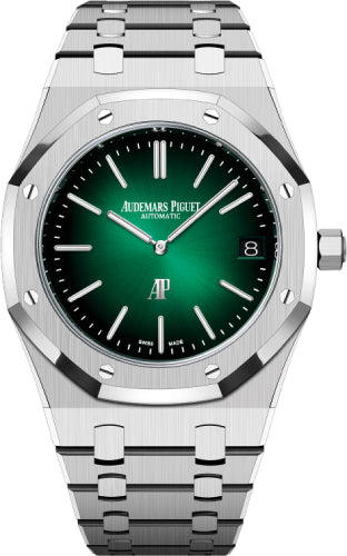 Audemars Piguet Royal Oak Jumbo Extra-Thin 39mm "50th Anniversary" Platinum Green Dial | 16202PT.OO.1240PT.01