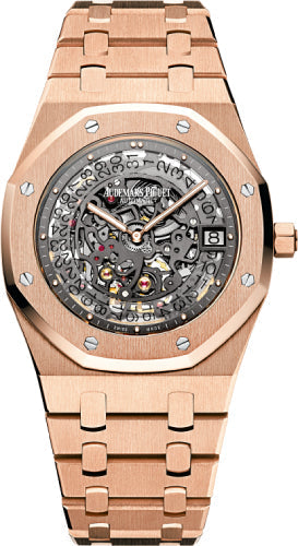 Audemars Piguet Royal Oak Openworked Extra-Thin 39mm Black Skeleton Rose Gold | 15204OR.OO.1240OR.01