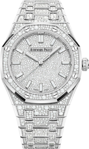 Audemars Piguet Royal Oak 34mm Self Winding White Gold Diamond Dial - 77452BC.ZZ.1365BC.01